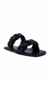 Shu Shop Daria Braided Sandal In Black In Black