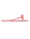 Valentino Garavani Women's Rubber Rockstud Thongs In Pink