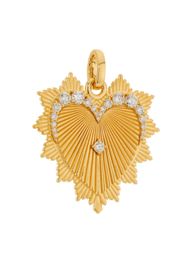 Foundrae Women's True Love 18k Yellow Gold & 0.09 Tcw Diamond Heart Love Token