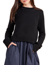 La Ligne Solid Mini Marina Sweater In Black