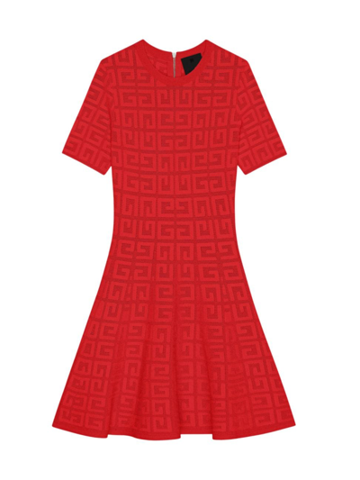 Givenchy Women's Dress In 4g Jacquard In Red