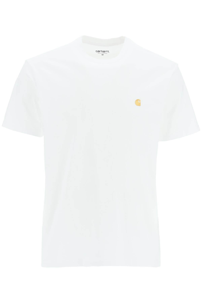 Carhartt Chase Logo刺绣t恤 In White