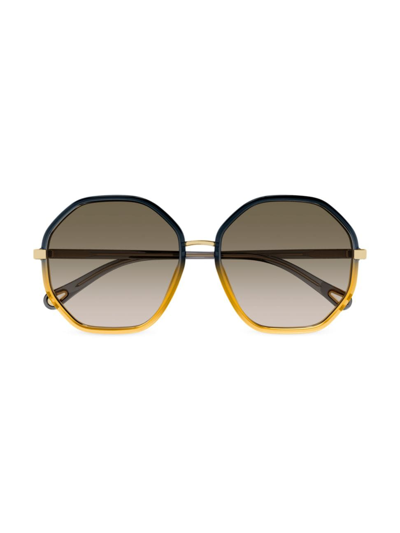 Chloé Women's 59mm Geometrical Sunglasses In Black