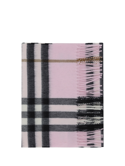 Burberry Scarf In Pale Candy Pink
