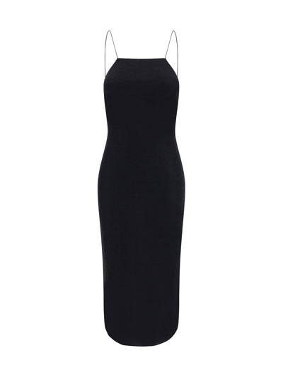 Oseree Lumiere Long Dress In Black