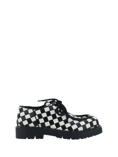 Bottega Veneta Haddock Lace-up Shoes In Black-white