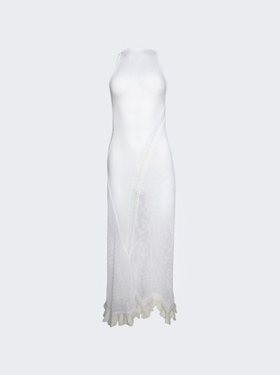 Roberta Einer Lily Knit Maxi Dress In White