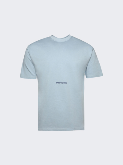 Saintwoods Blue Printed T-shirt