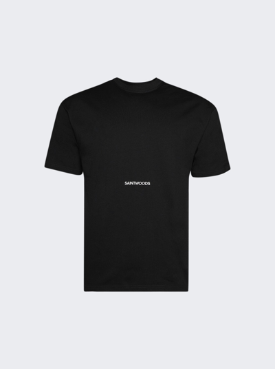 Saintwoods Logo Tee In Black