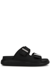 Alexander Mcqueen Hybrid Slides In Black And Silver