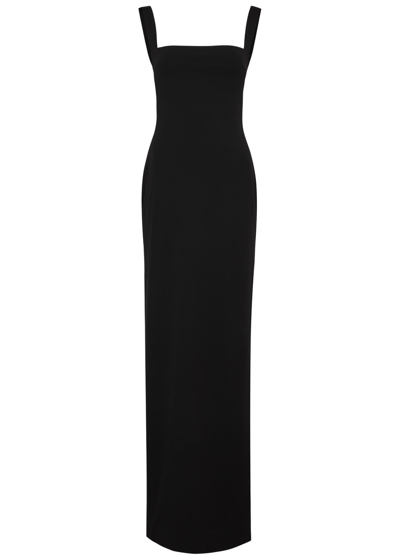 Solace London Joni Crepe Maxi Dress In Black