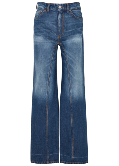 Victoria Beckham Alina Wide-leg Jeans In Denim
