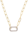 JUVELL JUVELL 18K PLATED CZ LINK NECKLACE