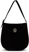 Savette Large Tondo Leather Hobo Bag In 001 Black