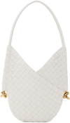 BOTTEGA VENETA WHITE SMALL SOLSTICE SHOULDER BAG