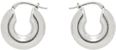Jil Sander Silver Chunky Hoop Earrings