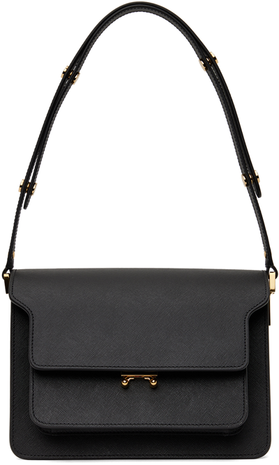 Marni Black Medium Trunk Bag In Zn99n Black