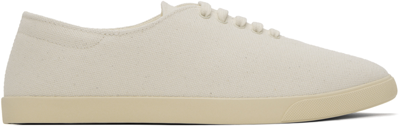 The Row Canvas Trainers In Ivrpa Ivory/panna