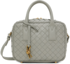 Bottega Veneta Small Getaway Bag In Agate Gray/brass