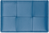 Bottega Veneta Blue Cassette Card Holder In 4222 Deep Pacific