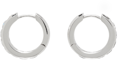 Numbering Silver #3153 Earrings In White