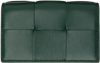 Bottega Veneta Green Cassette Zippered Card Holder In 3049 Emerald Green