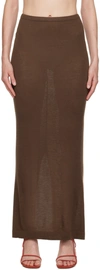 Éterne Brown Emma Maxi Skirt In Chocolate