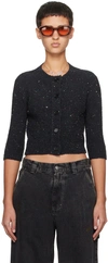 MARNI BLACK SEQUINNED CARDIGAN