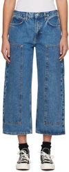 RE/DONE BLUE 'THE SHORTIE' JEANS