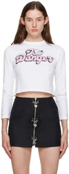 PRISTINE WHITE 'DANGER' LONG SLEEVE T-SHIRT