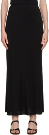 MATTEAU BLACK ELASTICIZED WAISTBAND MAXI SKIRT