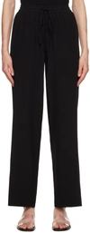 MATTEAU BLACK DRAWSTRING TROUSERS