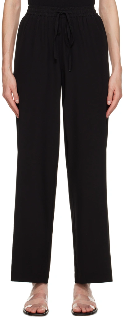 Matteau Black Drawstring Trousers