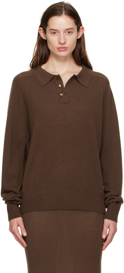 Éterne Brady Cashmere Pullover Sweater In Brown