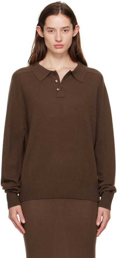 Éterne Brady Cashmere Pullover Sweater In Chocolate