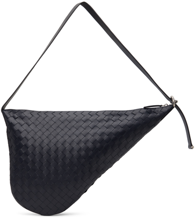 Bottega Veneta Virgule Intrecciato Bag In Black_silver