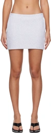 Alexander Wang T Gray Zip Miniskirt In 050 Light Grey