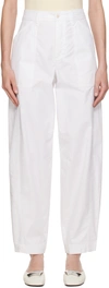 MATTEAU WHITE RELAXED-FIT TROUSERS