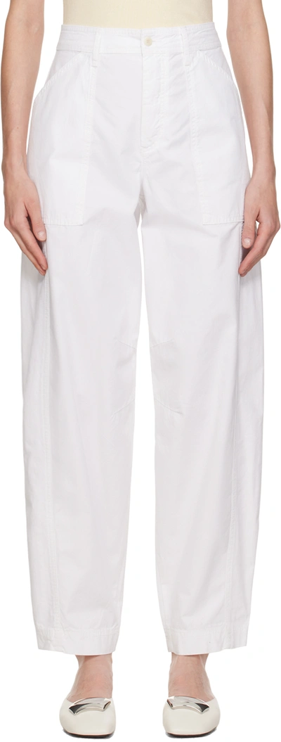 Matteau White Relaxed-fit Trousers