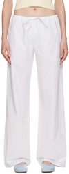 Matteau White Drawstring Trousers In White
