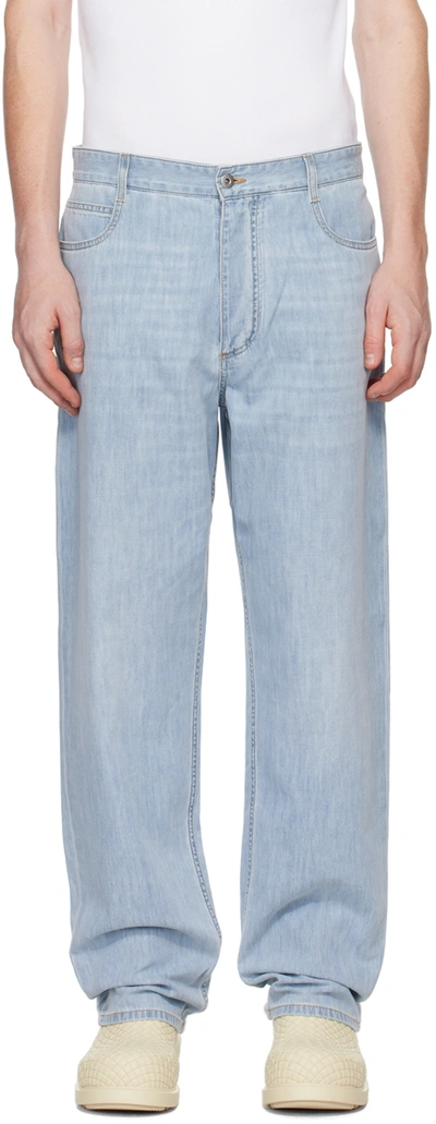 Bottega Veneta Blue Light-bleached Jeans In 4946-light Bleach