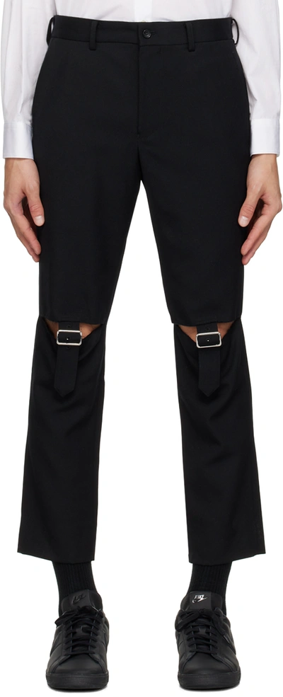 Black Comme Des Garçons Black Cutout Trousers In 1 Black