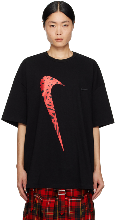 Black Comme Des Garçons Black Nike Edition T-shirt In 1 Black