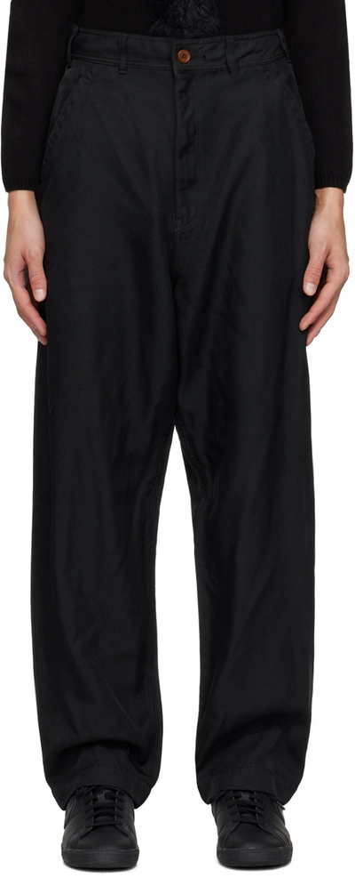 Black Comme Des Garçons Black Zip-fly Trousers In 1 Black