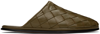 Bottega Veneta Sunday Padded Intrecciato Leather Slippers In 2844 Mud