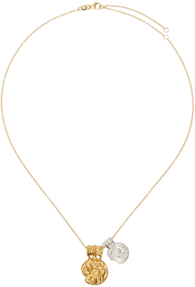 Alighieri Gold 'the Illuminated Horizon' Necklace In 00 Silver / 24 Gold