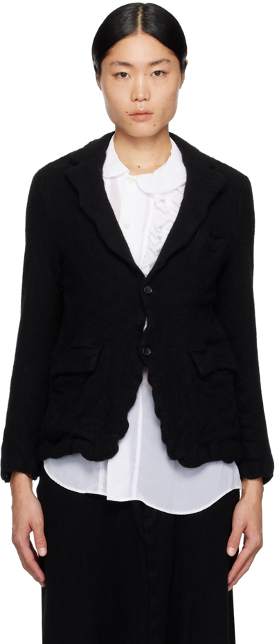 Black Comme Des Garçons Black Paneled Blazer In 1 Black X Red/black