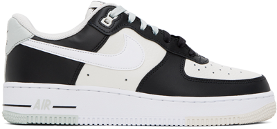 Nike Black & Off-white Air Force 1 '07 Lv8 Sneakers In Black/light Silver-p
