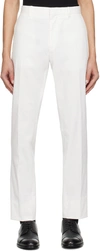 ZEGNA OFF-WHITE SLIM-FIT TROUSERS