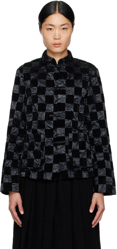 Black Comme Des Garçons Black Check Jacket In 1 Black/ Black